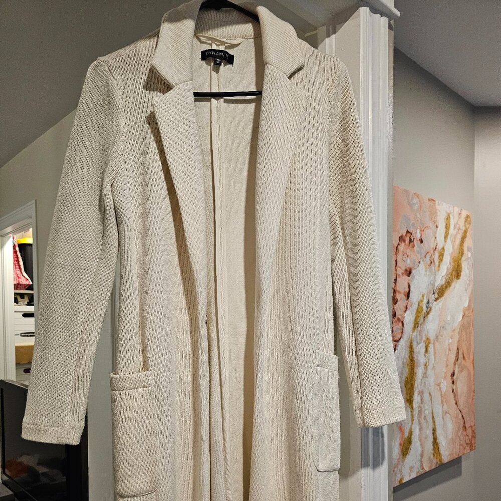 Long dynamite duster in cream